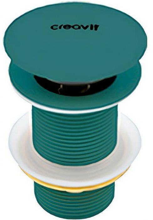 Донный клапан Creavit SF030.NYL click-clack Зеленый нил