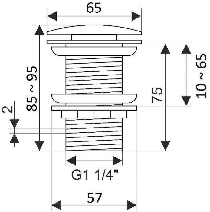 Донный клапан Creavit SF030.NYL click-clack Зеленый нил