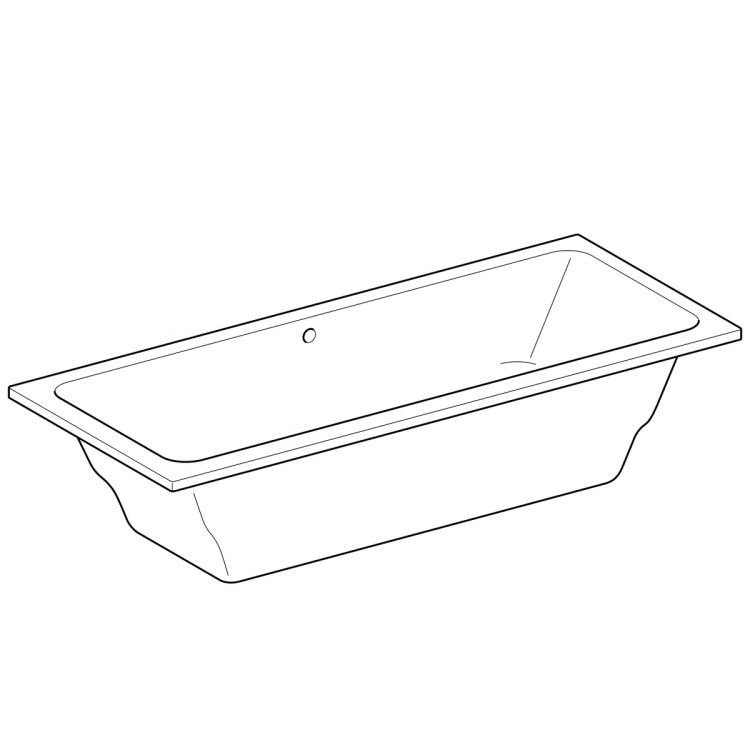 Акриловая ванна Geberit Renova Nr.1 190x80, 657390000