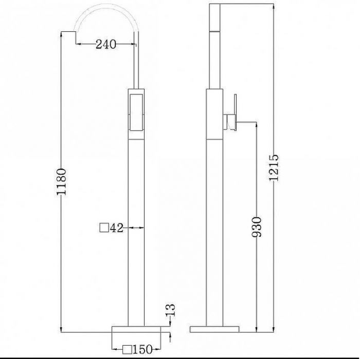 Смеситель для раковины Abber Wasserfall AF8640 Хром