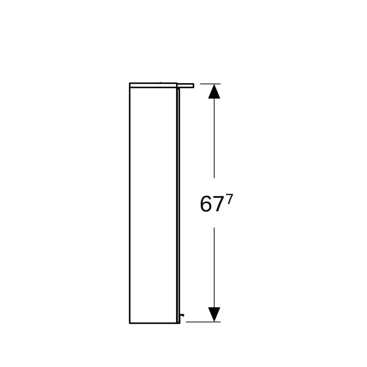 Зеркальный шкафчик Geberit Option BASIC с подсветкой 60х67.5х14 [500.273.00.1]