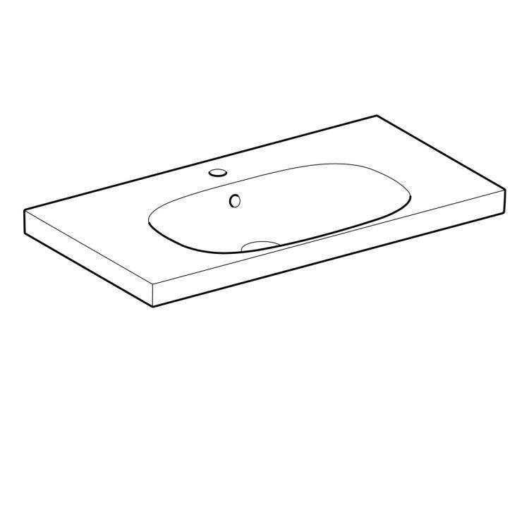 Раковина Geberit Acanto, 500.623.01.2