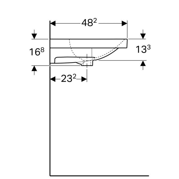 Раковина Geberit Acanto, 500.623.01.2