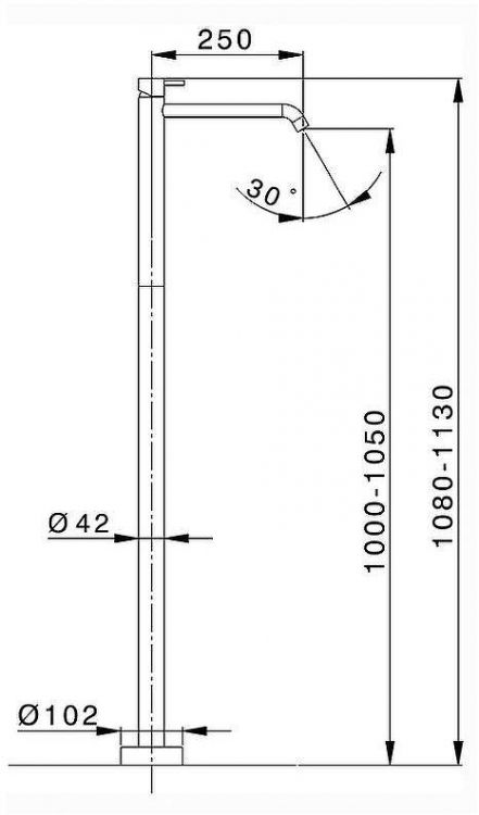 Смеситель для раковины Cisal Less LN01451040 Черный матовый Смеситель для раковины Cisal Less LN01451040 Черный матовый