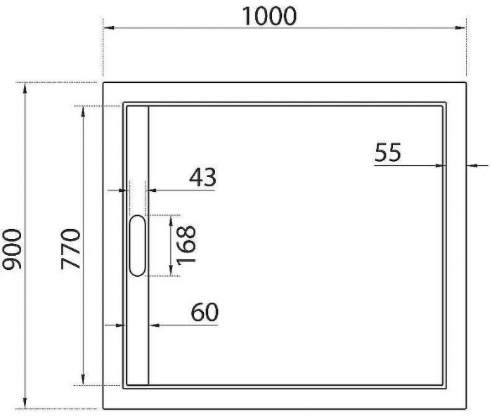 Душевой поддон из искусственного камня Cezares Tray AS 100x90 TRAY-AS-AH-100/90-30-W Белый