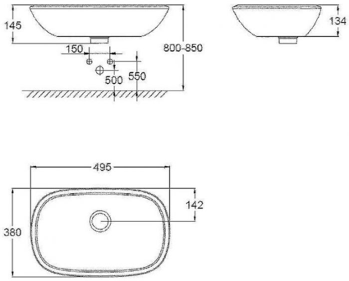 Раковина-чаша Grohe Eurostyle 50 39216000 Альпин-белый