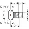 Axor Cкрытая часть для запорного вентиля 1/2&amp;quot;
