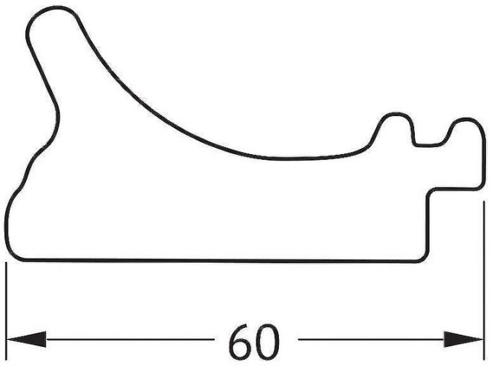 Зеркало Evoform Definite 84х64 BY 7619 в багетной раме - Белый с серебром 60