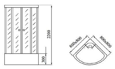 Душевая кабина Timo Т-1180