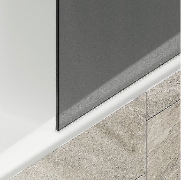Шторка на ванну Maybah Glass MGV-85-2ш 500x1400 в широком профиле Бронза стекло графитовое матовое