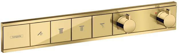 Hansgrohe Термостат для душа, 4 источника, цвет: полир золото