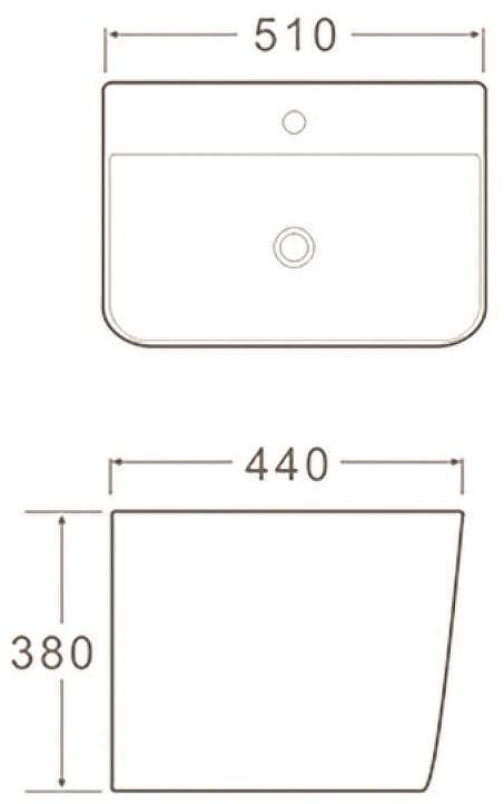 Раковина SantiLine 51 SL-4023 Белая