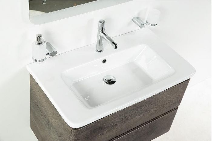 Тумба под раковину BelBagno 80 ALBANO-CER-800-2C-SO-RNG подвесная Robere Nature Grigio