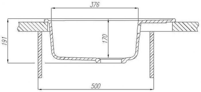 Кухонная мойка Aquaton Чезана 57 1A711232CS210 Графит