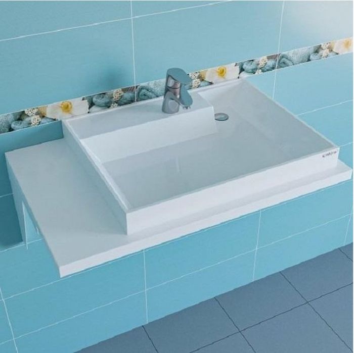 Раковина СанТа Юпитер 80 R 900121 на стиральную машину Белая