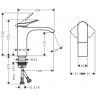 Hansgrohe Vivenis Смеситель для раковины, 1 отв., без донного клапана, цвет: черный матовый