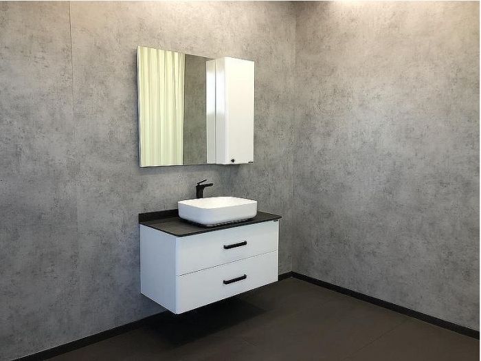 Зеркало со шкафом Comforty Амстердам 95 00004143986 Белый глянец