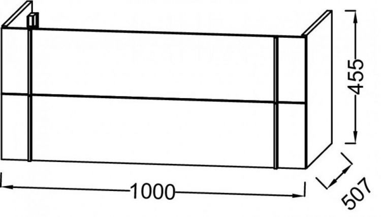 Тумба под раковину Jacob Delafon Nouvelle Vague 100 см EB3032-S43, ментол Тумба под раковину Jacob Delafon Nouvelle Vague 100 см EB3032-S43, ментол