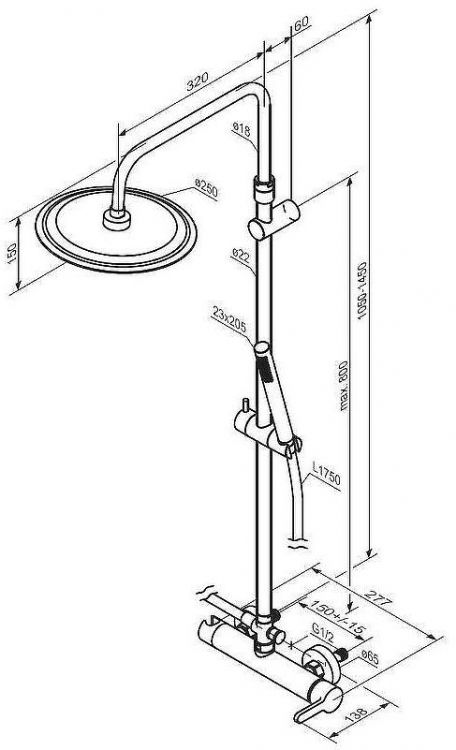 Душевая система Damixa Scandinavian Pure 936710000 Хром
