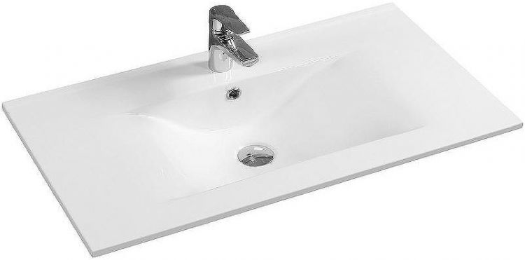 Тумба с раковиной SanVit Кубэ-1 100 kkube1100w подвесная Белая глянцевая