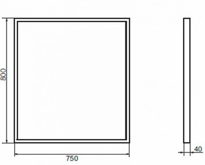 Зеркало Comforty Бредфорд 75 00-00009966 Серый графит