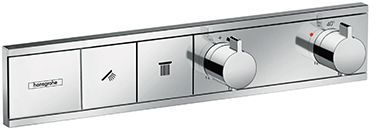 Hansgrohe RainSelect Термостат для душа, 2 источника, внешняя часть, цвет: хром