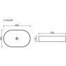Умывальник CERAMICANOVA Element чаша накладная овальная (Темный Антрацит Матовый) CN6048MDH