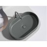 Умывальник CERAMICANOVA Element чаша накладная овальная (Темный Антрацит Матовый) CN6048MDH