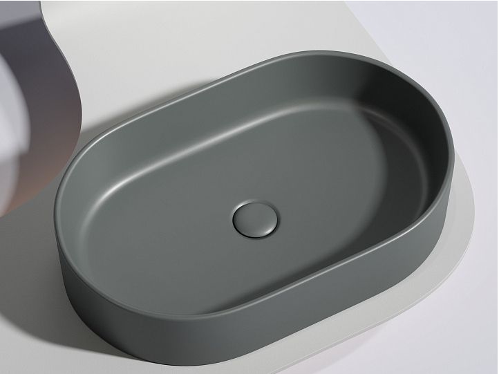 Умывальник CERAMICANOVA Element чаша накладная овальная (Темный Антрацит Матовый) CN6048MDH Умывальник CERAMICANOVA Element чаша накладная овальная (Темный Антрацит Матовый) CN6048MDH