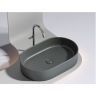 Умывальник CERAMICANOVA Element чаша накладная овальная (Темный Антрацит Матовый) CN6048MDH