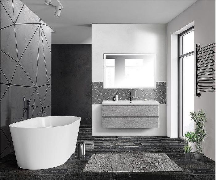 Тумба под раковину BelBagno 120 ALBANO-1200-2C-SO-CVG подвесная Cemento Verona Grigio