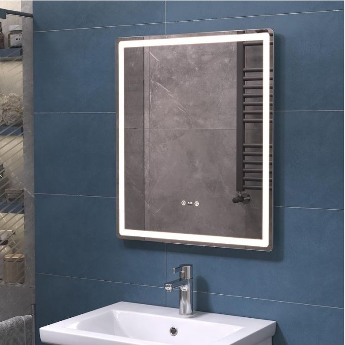 Зеркало Vigo Geometry Step 60 148 с подсветкой c сенсорным выключателем с диммером и подогревом