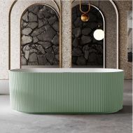 Ванна из искусственного камня Abber Stein 170x75 AS9601MCG Зеленая матовая без гидромассажа