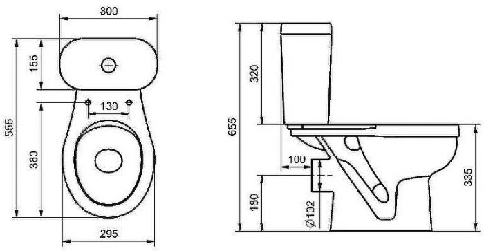 Унитаз компакт Santek Каспер Детский Стандарт 1WH501741 с бачком и сиденьем