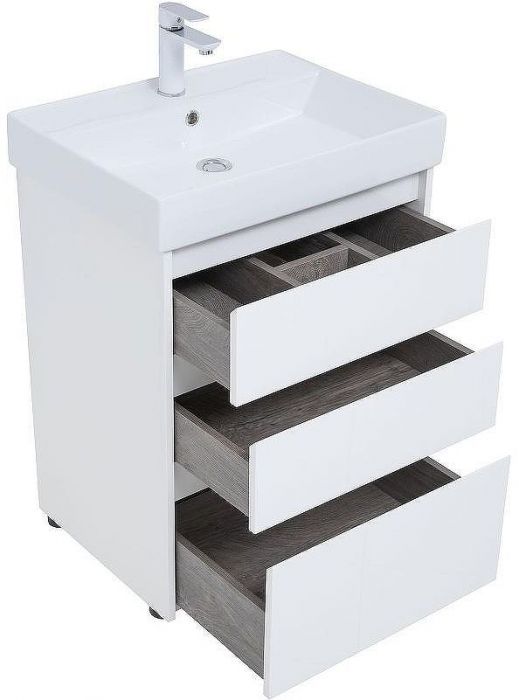 Тумба под раковину Aquanet Nova Lite 60 302469 Белый глянец