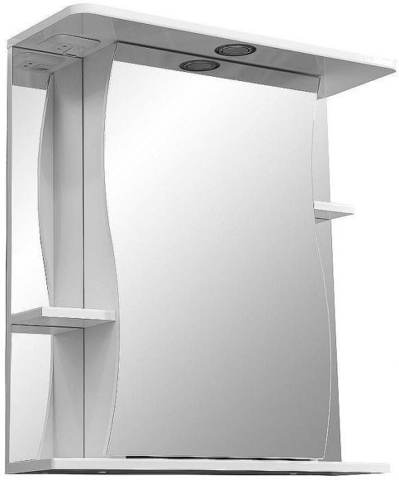 Зеркальный шкаф Stella Polar Волна Лолита 65 SP-00000054 с подсветкой Белый