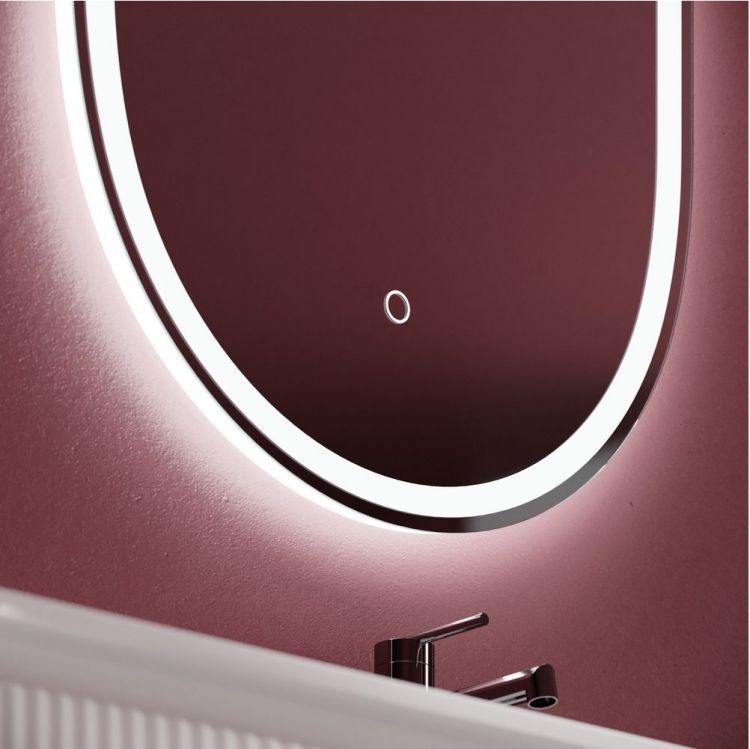 Зеркало SANCOS с подсветкой Oval 450х900 мм, OV45F