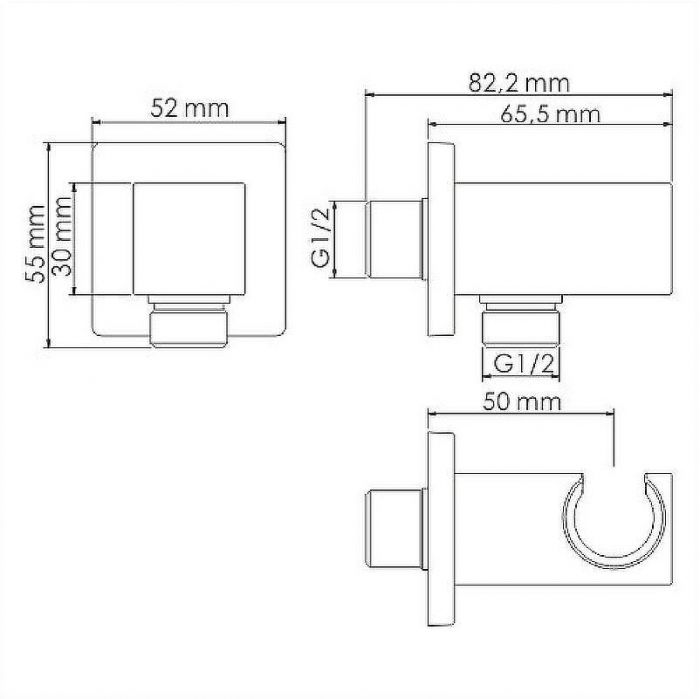 Душевая система WasserKRAFT Wiese A8458.182.200.186.195.202.176 Thermo с термостатом Оружейная сталь