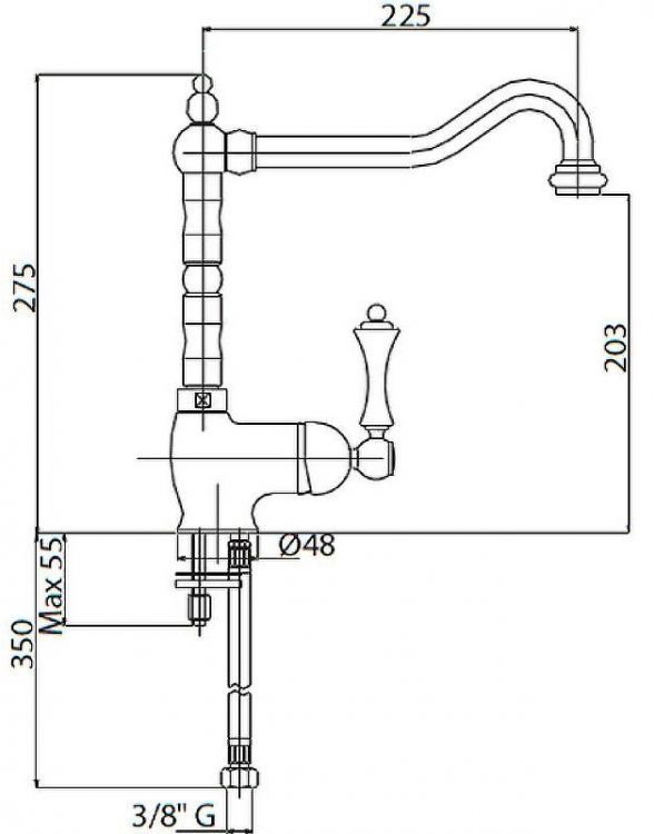 Смеситель для кухни Cezares Margot MARGOT-LLM2-01-N Хром Смеситель для кухни Cezares Margot MARGOT-LLM2-01-N Хром