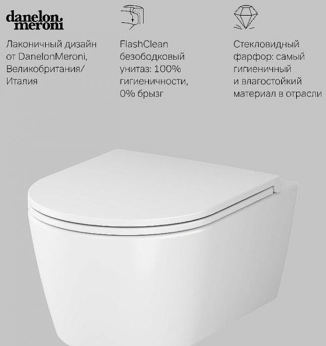 Унитаз AM.PM Func C8F1700SC подвесной с сиденьем Микролифт