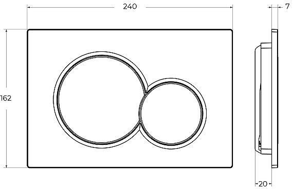 Клавиша смыва Cezares Stylus STYLUS-BTN-01 цвет Хром глянцевый Клавиша смыва Cezares Stylus STYLUS-BTN-01 цвет Хром глянцевый