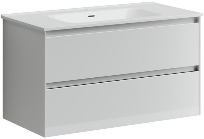 Тумба подвесная SANCOS под раковину Cento, белый глянец 890х450х500, CN90W