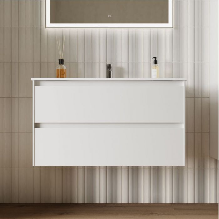 Тумба подвесная SANCOS под раковину Cento, белый глянец 890х450х500, CN90W