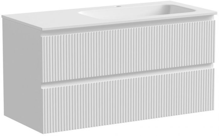 Тумба подвесная SANCOS под раковину Snob T правая, Bianco 995х445х500, SNT100RW