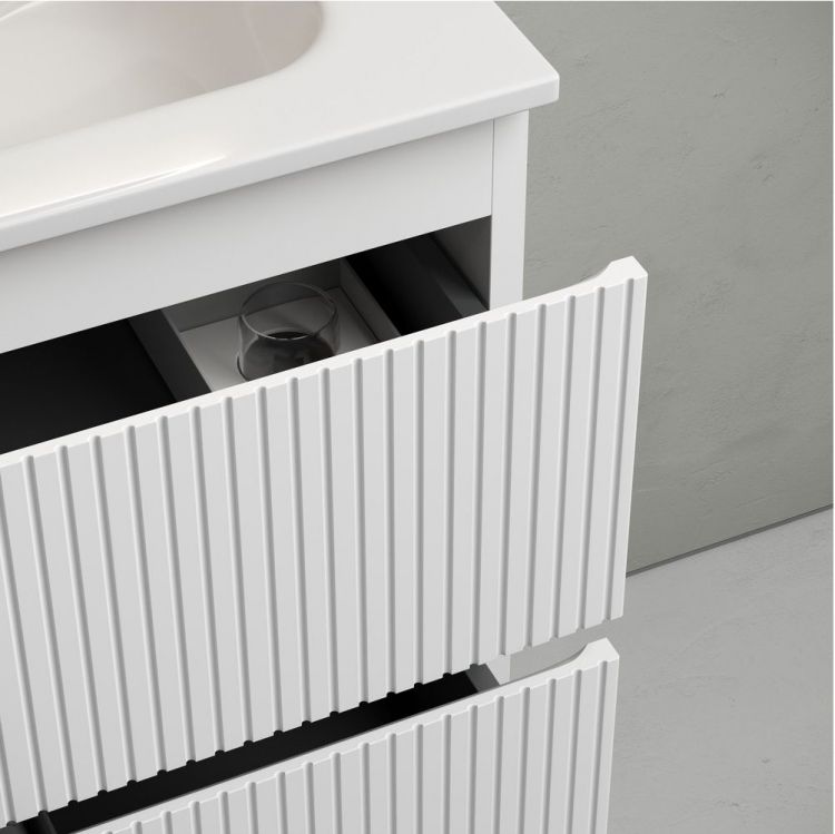 Тумба подвесная SANCOS под раковину Snob T правая, Bianco 995х445х500, SNT100RW