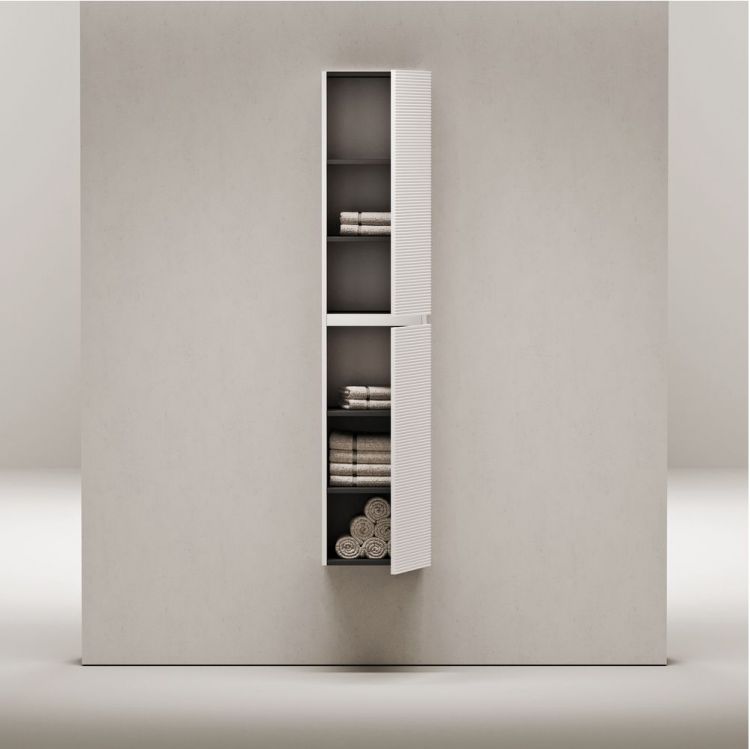 Шкаф-пенал SANCOS Folk подвесной, Bianco 350х350х1650 мм, PFL35W