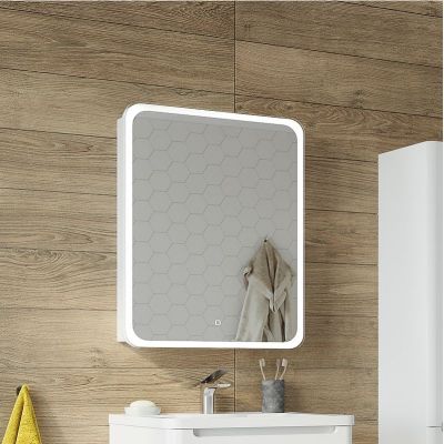 Зеркальный шкаф STWORKI Монтре 70 L Мон.03.70/W/L с подсветкой цвет Белый