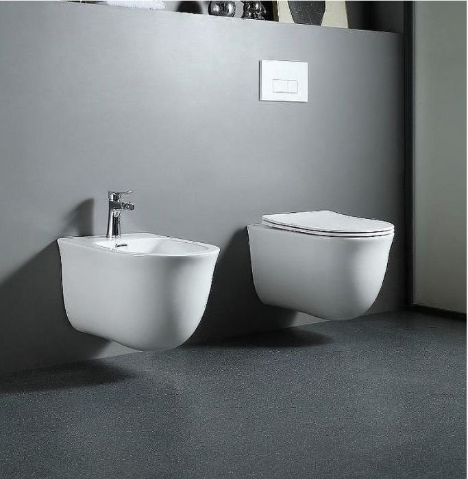 Комплект унитаза с инсталляцией Aquatek Set Aquatek Классик-012 4в1 с сиденьем Микролифт и Черной матовой клавишей смыва