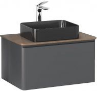 Тумба под раковину Raval Morelle 80 Mrl.01.80/P/A-T/RL подвесная Антрацит Трюфель
