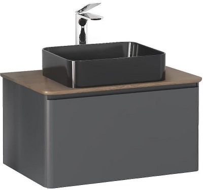 Тумба под раковину Raval Morelle 80 Mrl.01.80/P/A-T/RL подвесная Антрацит Трюфель